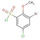 3-bromo-5-chloro-2-methoxybenzenesulfonyl chloride - chemical structure image