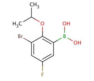 3-Bromo-5-fluoro-2-isopropoxyphenylboronic acid (CAS 352534-84-0) - chemical structure image