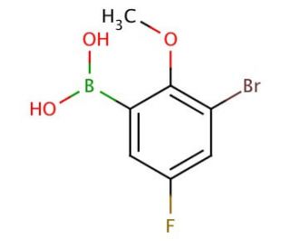 3-Bromo-5-fluoro-2-methoxyphenylboronic acid (CAS 352525-85-0) - chemical structure image