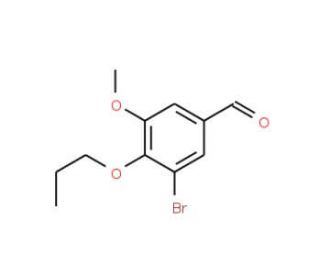 3-Bromo-5-methoxy-4-propoxy-benzaldehyde (CAS 91335-52-3) - chemical structure image