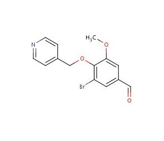 3-bromo-5-methoxy-4-(pyridin-4-ylmethoxy)benzaldehyde - chemical structure image
