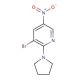 3-Bromo-5-nitro-2-(pyrrolidin-1-yl)pyridine (CAS 1065074-81-8) - chemical structure image
