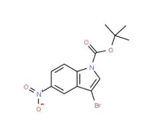 3-Bromo-5-nitroindole, N-BOC protected (CAS 914349-31-8) - chemical structure image
