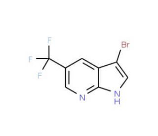3-Bromo-5-(trifluoromethyl)-1H-pyrrolo[2,3-b]pyridine (CAS 1048914-10-8) - chemical structure image
