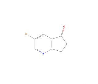 3-Bromo-6,7-dihydro-5H-cyclopenta[b]pyridin-5-one (CAS 1196154-87-6) - chemical structure image