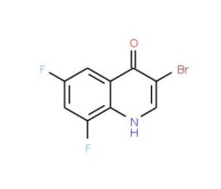 3-Bromo-6,8-difluoro-4-hydroxyquinoline (CAS 1065087-96-8) - chemical structure image