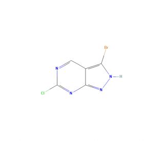 3-Bromo-6-chloro-1H-pyrazolo[3,4-d]pyrimidine (CAS 944903-06-4) - chemical structure image