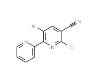3-Bromo-6-chloro-2,2&prime;-bipyridine-5-carbonitrile - chemical structure image