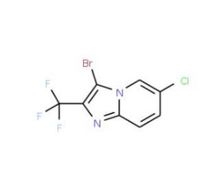 3-Bromo-6-chloro-2-(trifluoromethyl)-imidazo[1,2-a]pyridine - chemical structure image