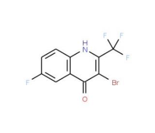3-Bromo-6-fluoro-4-hydroxy-2-trifluoromethylquinoline (CAS 1072944-66-1) - chemical structure image