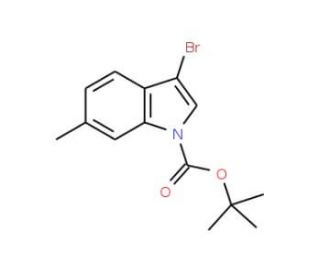 3-Bromo-6-methylindole, N-BOC protected - chemical structure image
