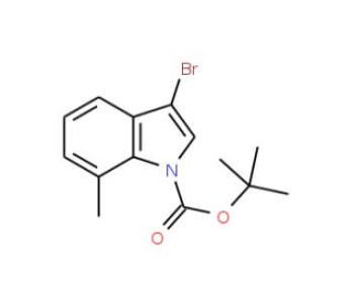 3-Bromo-7-methylindole, N-BOC protected (CAS 914349-39-6) - chemical structure image