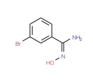 3-bromo-N&prime;-hydroxybenzenecarboximidamide (CAS 173406-70-7) - chemical structure image