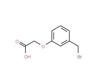 3-(Bromomethyl)phenoxyacetic acid (CAS 136645-25-5) - chemical structure image