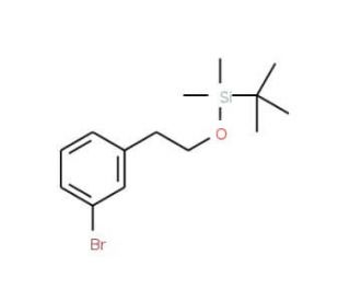 (3-Bromophenethoxy)(tert-butyl)dimethylsilane (CAS 249937-07-3) - chemical structure image