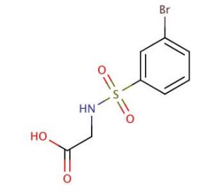 {[(3-bromophenyl)sulfonyl]amino}acetic acid - chemical structure image
