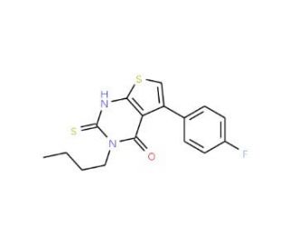 3-butyl-5-(4-fluorophenyl)-2-mercaptothieno[2,3-d]pyrimidin-4(3H)-one - chemical structure image