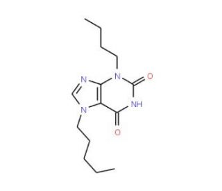 3-Butyl-7-pentyl-3,7-dihydro-purine-2,6-dione - chemical structure image
