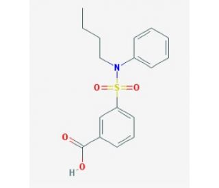 3-(Butyl-phenyl-sulfamoyl)-benzoic acid - chemical structure image