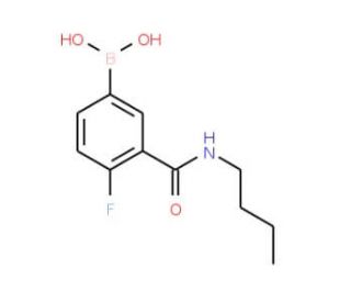 3-(Butylcarbamoyl)-4-fluorobenzeneboronic acid (CAS 874219-23-5) - chemical structure image