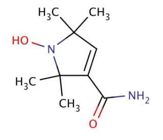 3-Carbamoyl-2,2,5,5-tetramethyl-3-pyrrolin-1-yloxy (CAS 3229-73-0) - chemical structure image