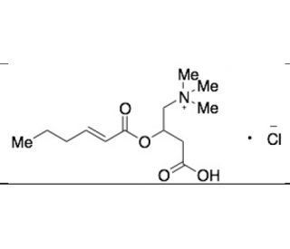 3-Carboxy-N,N,N-trimethyl-2-[(1-oxo-2-hexen-1-yl)oxy]-1-propanaminium Chloride Salt - chemical structure image