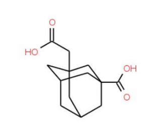3-Carboxyadamantane-1-acetic acid (CAS 56531-58-9) - chemical structure image