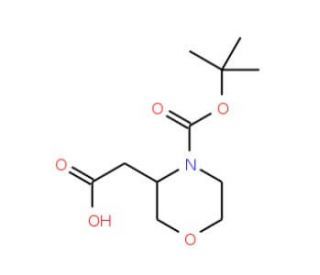 3-Carboxymethyl-morpholine-4-carboxylic acid tert-butyl ester (CAS 859155-89-8) - chemical structure image