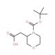 3-Carboxymethyl-morpholine-4-carboxylic acid tert-butyl ester (CAS 859155-89-8) - chemical structure image