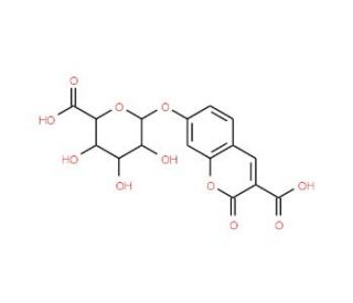 3-Carboxyumbelliferyl-b-D-glucuronide (CAS 216672-17-2) - chemical structure image