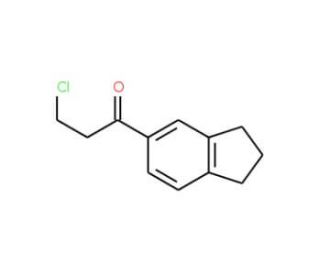 3-Chloro-1-indan-5-yl-propan-1-one (CAS 39105-39-0) - chemical structure image