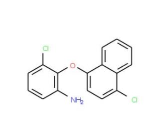 3-Chloro-2-[(4-chloro-1-naphthyl)oxy]aniline - chemical structure image