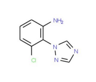 3-chloro-2-(1H-1,2,4-triazol-1-yl)aniline (CAS 869942-81-4) - chemical structure image