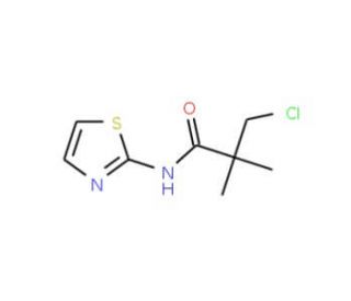 3-Chloro-2,2-dimethyl-N-(1,3-thiazol-2-yl)-propanamide - chemical structure image