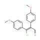 3-Chloro-2,3-bis(4-methoxyphenyl)acrylaldehyde (CAS 19881-70-0) - chemical structure image