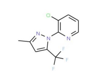 3-Chloro-2-(3-methyl-5-(trifluoromethyl)pyrazol-1-yl)pyridine (CAS 1150164-52-5) - chemical structure image
