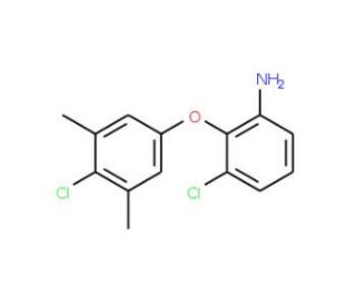 3-Chloro-2-(4-chloro-3,5-dimethylphenoxy)aniline - chemical structure image