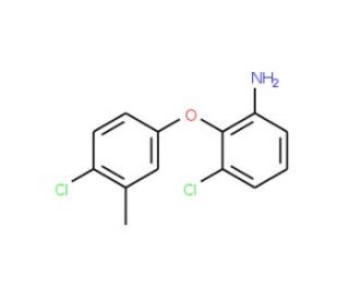 3-Chloro-2-(4-chloro-3-methylphenoxy)aniline - chemical structure image