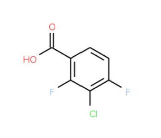 3-Chloro-2,4-difluorobenzoic acid (CAS 154257-75-7) - chemical structure image