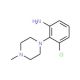 3-Chloro-2-(4-methyl-piperazin-1-yl)-phenylamine (CAS 189761-97-5) - chemical structure image