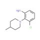 3-Chloro-2-(4-methyl-piperidin-1-yl)-phenylamine (CAS 842965-35-9) - chemical structure image