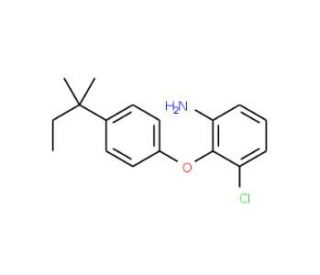 3-Chloro-2-[4-(tert-pentyl)phenoxy]aniline - chemical structure image