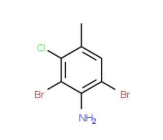 3-Chloro-2,6-dibromo-4-methylaniline (CAS 84483-22-7) - chemical structure image