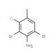 3-Chloro-2,6-dibromo-4-methylaniline (CAS 84483-22-7) - chemical structure image