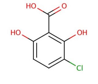3-Chloro-2,6-dihydroxybenzoic Acid (CAS 26754-77-8) - chemical structure image