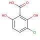3-Chloro-2,6-dihydroxybenzoic Acid (CAS 26754-77-8) - chemical structure image