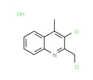 3-chloro-2-(chloromethyl)-4-methylquinoline hydrochloride (CAS 37781-33-2) - chemical structure image