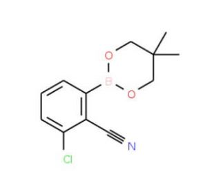 3-Chloro-2-cyanophenylboronic acid neopentyl glycol ester (CAS 883899-06-7) - chemical structure image