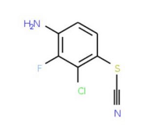3-Chloro-2-fluoro-4-thiocyanatoaniline (CAS 329926-78-5) - chemical structure image