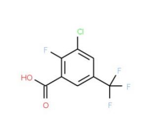 3-Chloro-2-fluoro-5-(trifluoromethyl)benzoic acid (CAS 129931-45-9) - chemical structure image